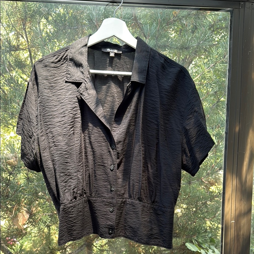 Black retro 50s style Madewell Blouse